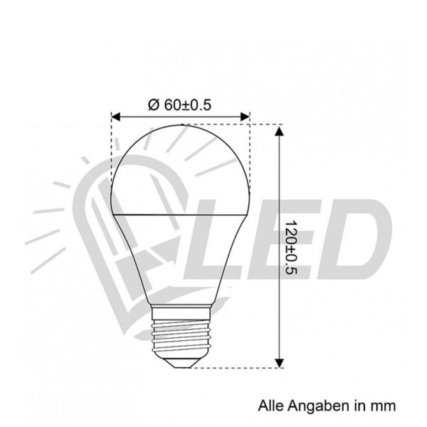DC kompatible LED Lampe E27 12W 1100lm 6000K Kaltweiß 85-265V AC 60-269V DC 24h